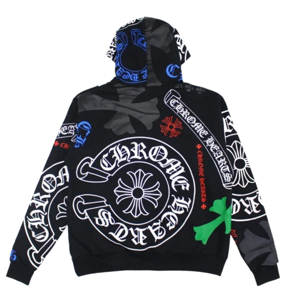 Chrome Hearts Multicolor Logo Stencil Pullover Hoodie