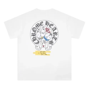 Chrome Hearts White Tee with Bold Stray Paint Artwork