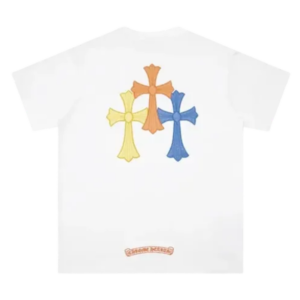 White Chrome Hearts Triple Cross T-Shirt