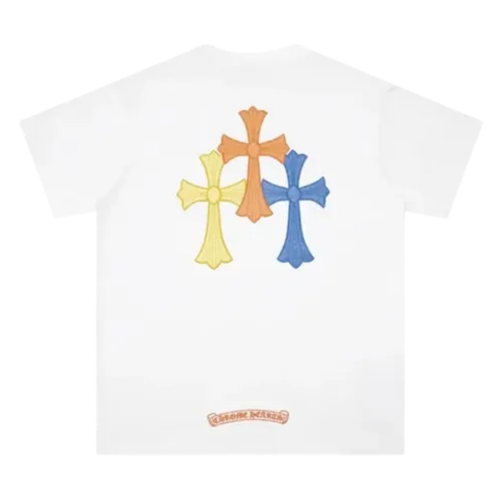 White Chrome Hearts Triple Cross T-Shirt